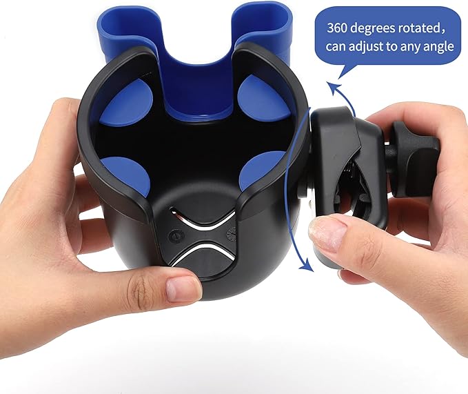 Accmor Stroller Cup Holder with Phone Holder, Bike Cup Holder, Universal Cup Holder for Uppababy Nuna Doona Strollers, 2-in-1 Cup Phone Holder for Stroller, Bike, Wheelchair, Walker, Scooter-BubblyBeeBaby