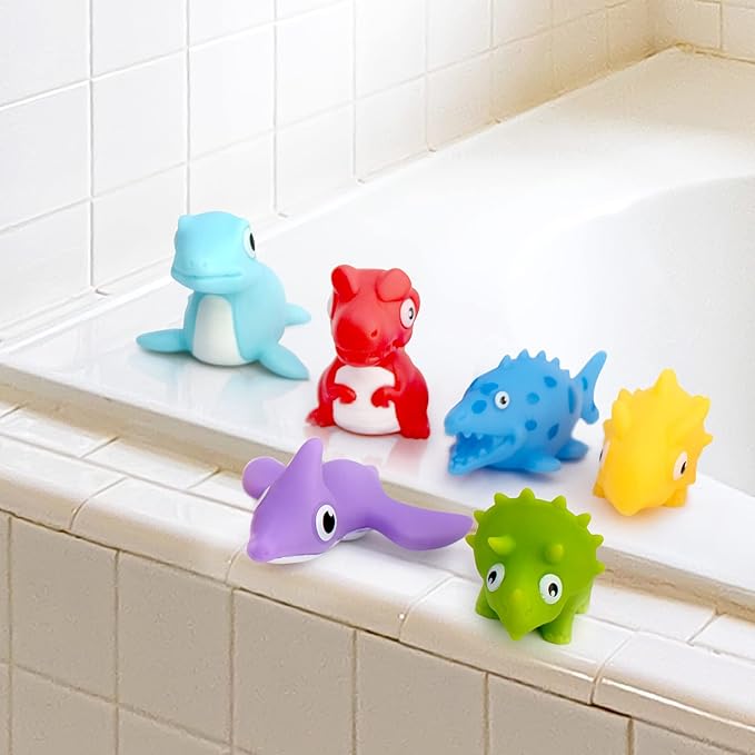 Hely Cancy Infant Bath Toys for 18 Months - No Hole Animal Bathtub Toys, Baby Bath Tub Toys-BubblyBeeBaby