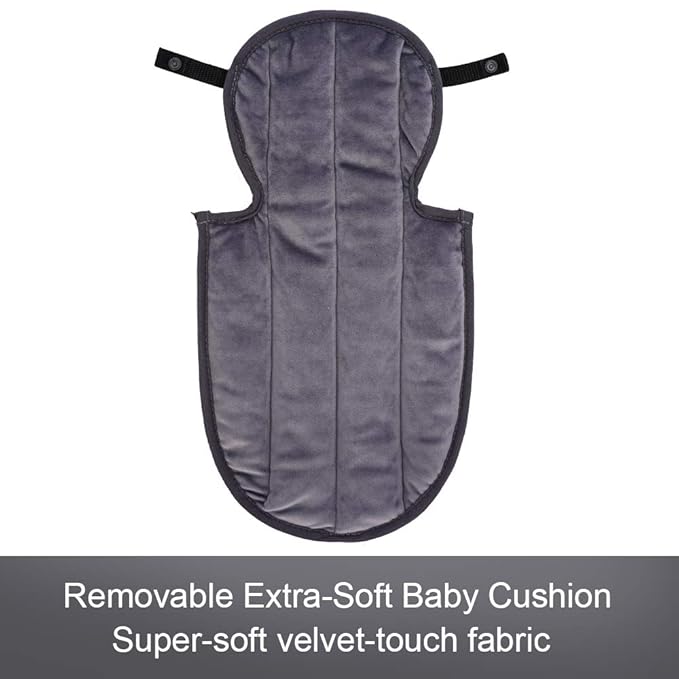 COOLBEBE New 2-in-1 Babybody Cushion for Baby Newborn Infants - Extra Soft Stroller Cushion Pads Car Seat Insert, Perfect for Carseats, Strollers, Swings, Grey-BubblyBeeBaby