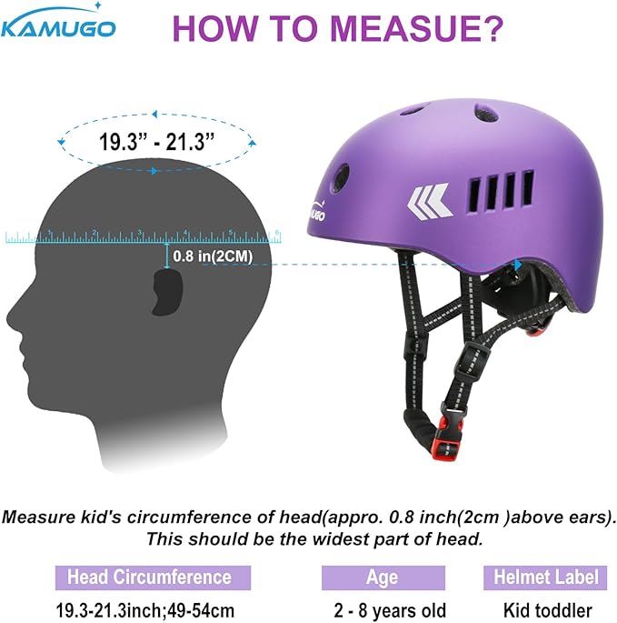 KAMUGO Kids Bike Helmet Set, Toddler Helmet for Ages 2-8 Boys Girls with Sports Protective Gear Set Knee Elbow Wrist Pads for Skateboard Cycling Scooter Rollerblading-BubblyBeeBaby