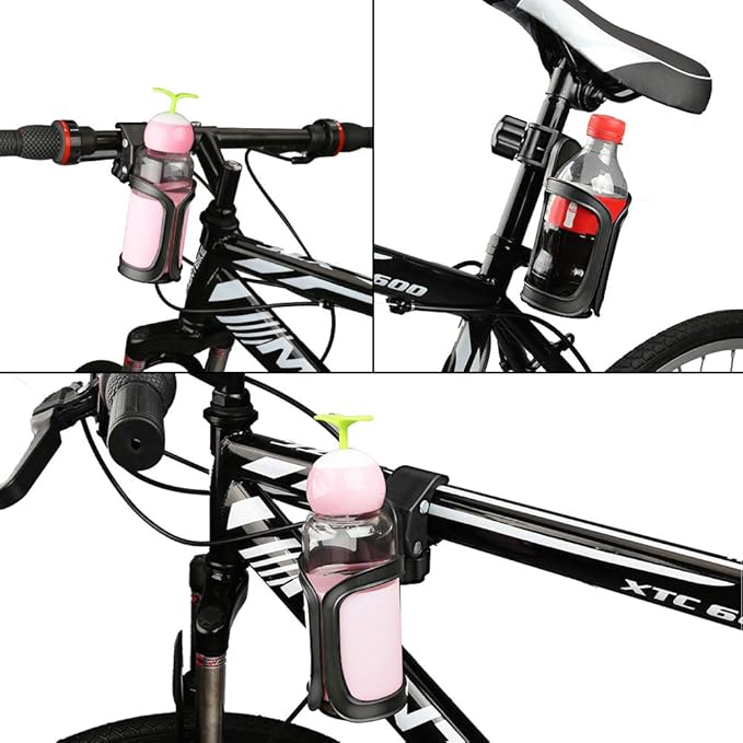 Accmor Stroller Cup Holder, Universal Cup Holder for Uppababy, Nuna, Doona Strollers, 360 ° Rotatable Bottle Holder for Stroller, Bike, Wheelchair, Walker, Scooter-BubblyBeeBaby