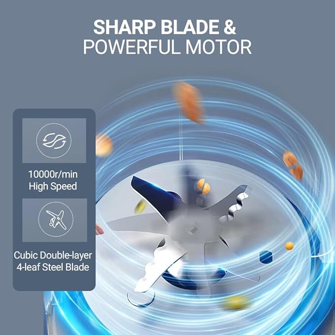 Joydeem JD-PB8200 Compact Blender with 10 Menus, Quiet Cooking Blender for Soymilk, Paste & Juice, 304 Stainless Steel, 12H Preset, 600ml-BubblyBeeBaby