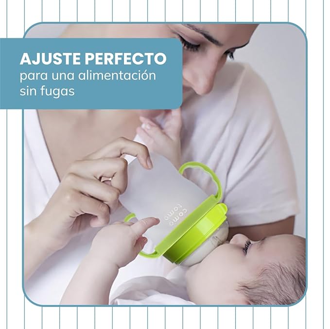 Botabee Baby Bottle Handle Grip for Comotomo 5 Ounce and 8 Ounce Silicone Bottles - Pack of 3 (Green)-BubblyBeeBaby