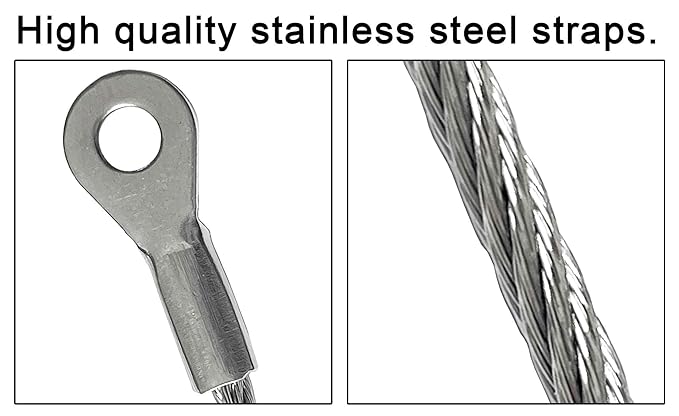 14 inches Stainless Steel Furniture Straps for Baby Proofing, No-Drill Furniture Anchors Earthquake Straps, Prevent Falling and Anti Tip TV Safety Straps, 6 Pcs-BubblyBeeBaby