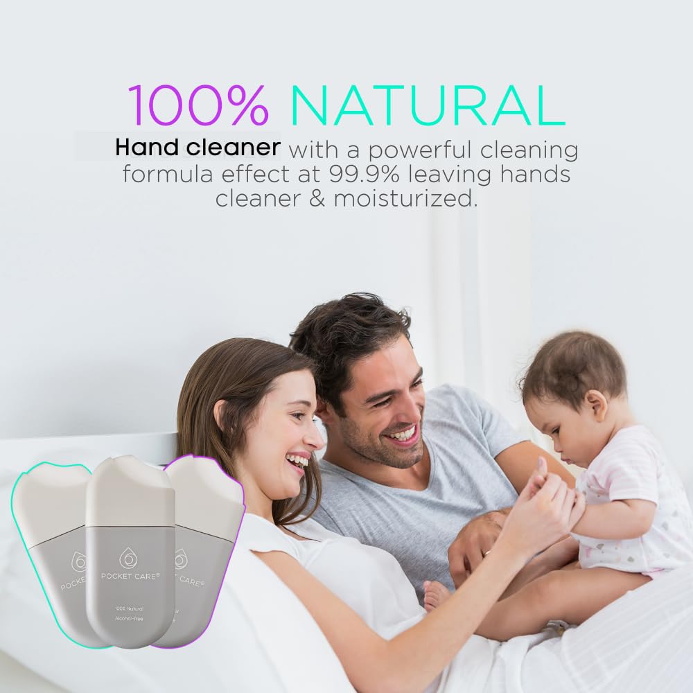 POCKET CARE | 3 Pack Orange Hand Sanitizer Spray 15 ml - natural Spray for Hands | Organic Moisturizing Spray | Hand Spray Travel Size - Travel Accessories | 100% natural (Orange)