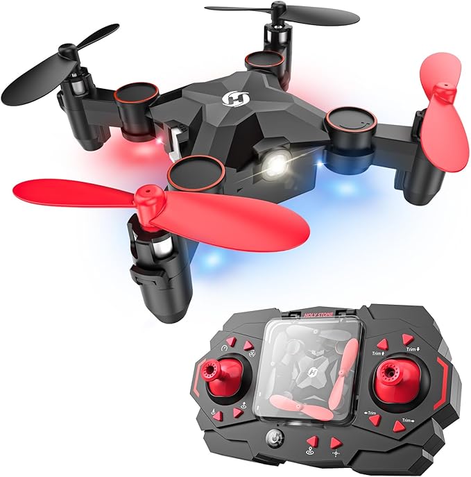 Holy Stone HS190 Foldable Mini Nano RC Drone for Kids Gift Portable Pocket Quadcopter with Altitude Hold 3D Flips and Headless Mode Easy to Fly for Beginners-BubblyBeeBaby