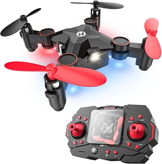 Holy Stone HS190 Foldable Mini Nano RC Drone for Kids Gift Portable Pocket Quadcopter with Altitude Hold 3D Flips and Headless Mode Easy to Fly for Beginners-BubblyBeeBaby