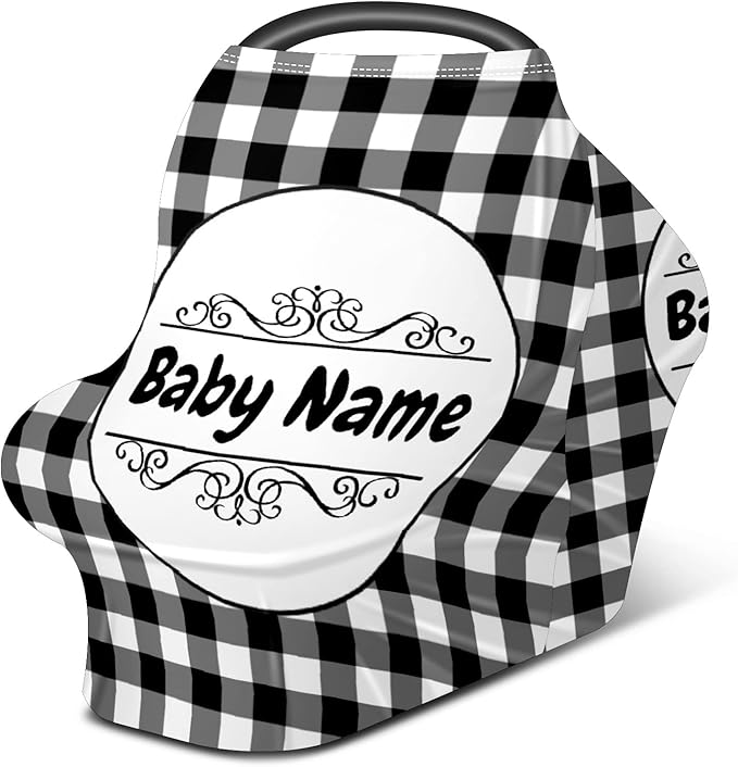 Baby Car Seat Stroller Cover Nursing Cover New Mom Breastfeeding Scarf Soft Stretchy Infant Carrier Cover Car Canopy Coverage-BubblyBeeBaby