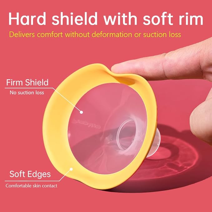 17mm Oval Flanges Shields Compatible with Medela Pumps, Replacement Parts for Pump in Style, Symphony, Swing Maxi, Harmony and Personalfit Flex–Breast Pump Accessories-BubblyBeeBaby