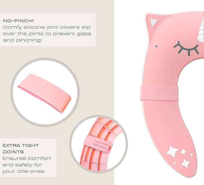Hippypotamus Travel Potty Seat for Toddler - Folding Potty Training Seat - Portable Toilet Seat Cover for Baby & Kids (PINK Unicorn)-BubblyBeeBaby