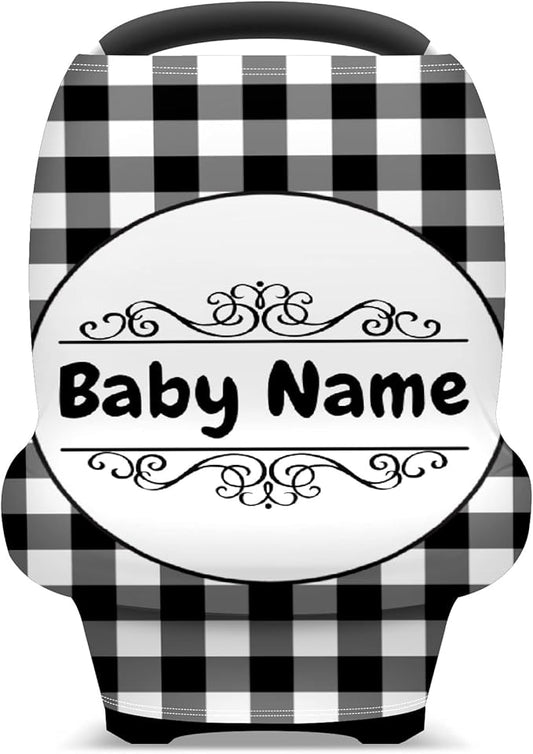 Baby Car Seat Stroller Cover Nursing Cover New Mom Breastfeeding Scarf Soft Stretchy Infant Carrier Cover Car Canopy Coverage-BubblyBeeBaby