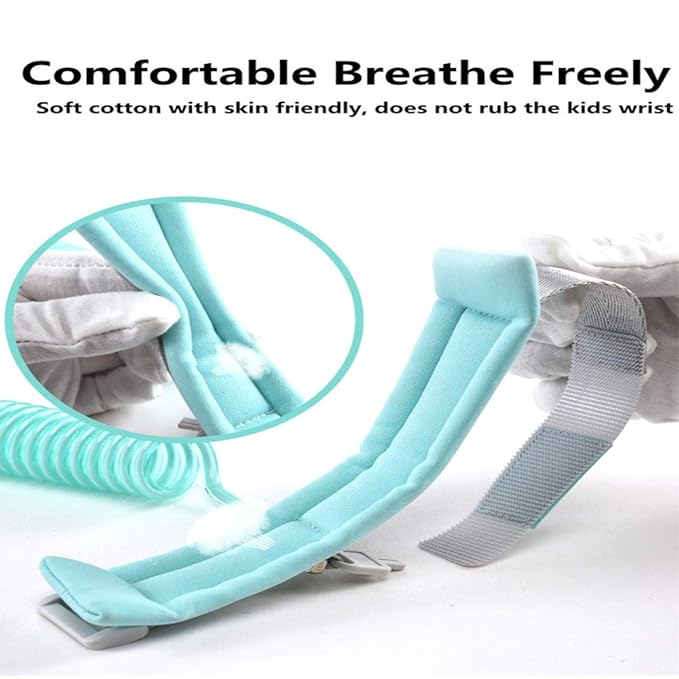 2 in 1 Baby Leash Anti Lost Wrist Link for Toddlers Toddler Harness,Baby Leash,Leash for Toddlers,Wrist Leashes（Green 2.5M)-BubblyBeeBaby