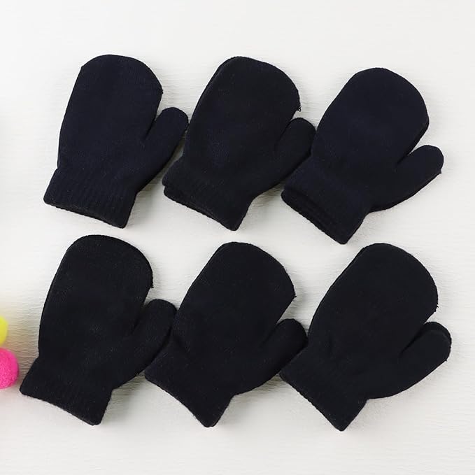 Baby Winter Mittens Toddler Stretch Knit Gloves Magic Warm Glove for Baby Boys Girls-BubblyBeeBaby
