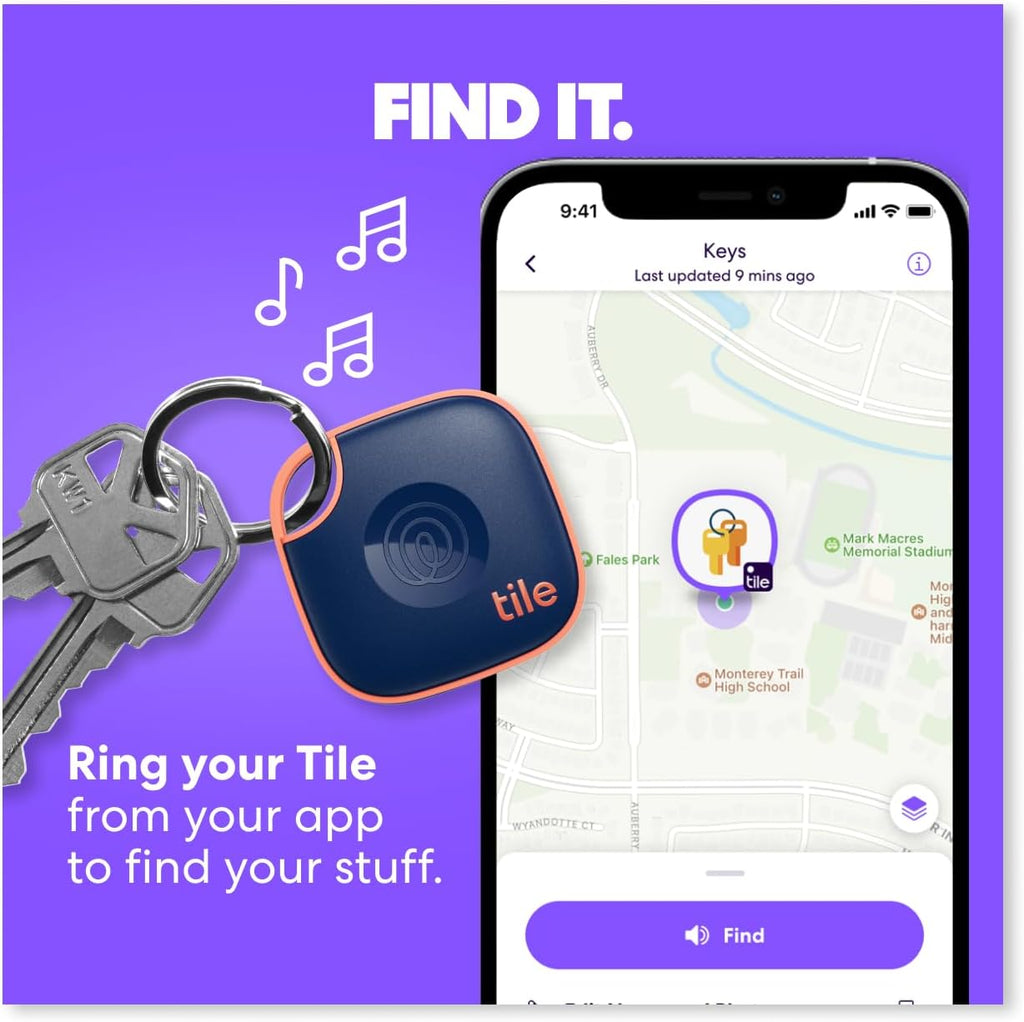 Tile by Life360 Mate - Bluetooth Tracker, Keys Finder and Item Locator for Keys, Bags and More. Phone Finder. Both iOS and Android Compatible. 1-Pack (White)