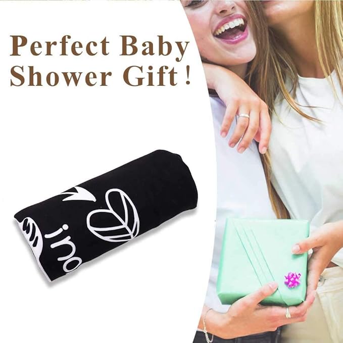 Car Seat Covers for Babies, No Touching Sign Car seat Canopy, Infant Stroller Covers for Newborn Girl Boy, Multiuse Nursing Covers for Breastfeeding, Ultra-Soft Breathable, High Chair Cover, Black-BubblyBeeBaby