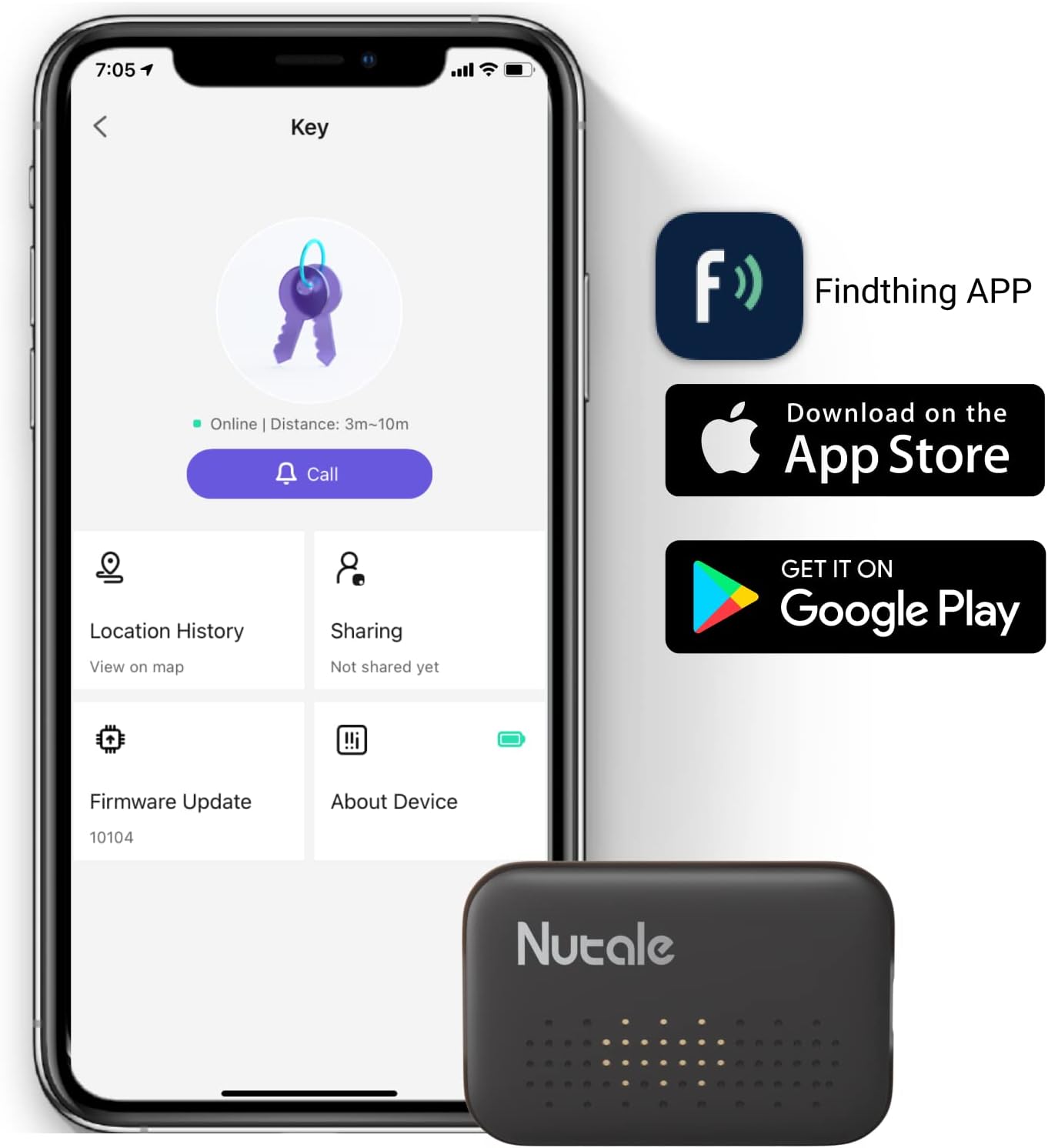 Key Finder Locator with Sound, Bluetooth Remote Finders Locator 6-Pack with 80dB, Wallet Tracker and Item Locators Beeper Tags for Finding Keys, TV Remote, Wallet, Bag, Replaceable Battery