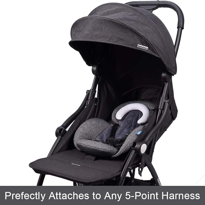 COOLBEBE New 2-in-1 Babybody Cushion for Baby Newborn Infants - Extra Soft Stroller Cushion Pads Car Seat Insert, Perfect for Carseats, Strollers, Swings, Grey-BubblyBeeBaby