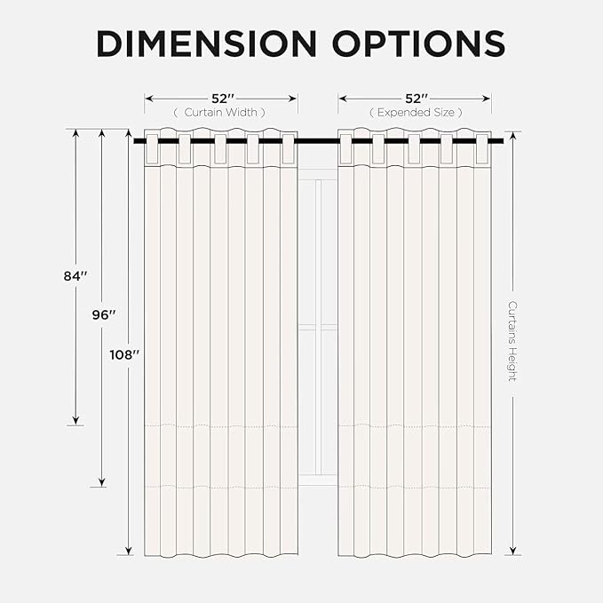 Joydeco 72 Inch 60% Blackout White Curtains 2 Panels, Elegant Semi Sheer Curtains for Bedroom, Thermal Insulated Black Out Drapes for Living Room, Rod Pocket Back Tab Drapes(W52 x L72 Inch,Pure White)-BubblyBeeBaby