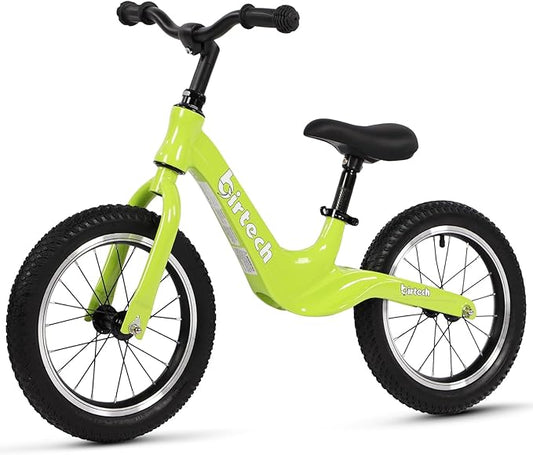 14" Kids Balance Bike for 3,4,5,6 Year Old Boys and Girls, Air Tires with Magnesium Alloy Frame, Lightweight No Pedal Toddler Training Bicycle-BubblyBeeBaby