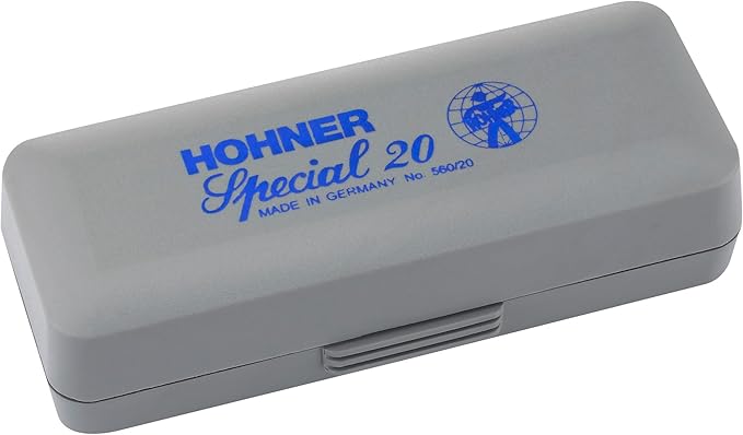 Hohner Special 20 Harmonica - Key of E Flat Bundle with Carrying Case, Pouch, Online Manual, and Austin Bazaar Polishing Cloth-BubblyBeeBaby