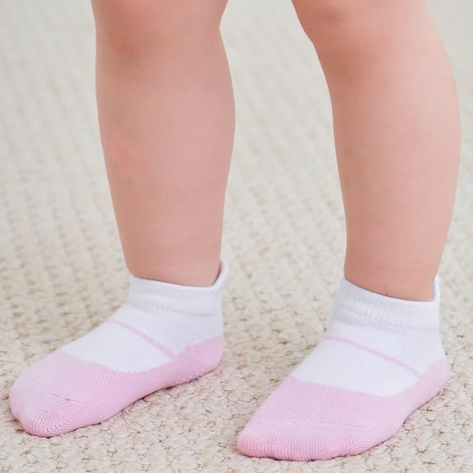 Zaples Baby Non Slip Grip Ankle Socks with Non Skid Soles for Infants Toddlers Kids Boys Girls-BubblyBeeBaby