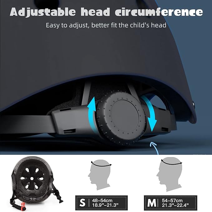 Kids Bike Helmet Set Adjustable for Children, Boys, Girls and Teenagers Aged 3-8 Years Includes Elbow, Knee, Wrist Guards Children's Helmet Protection Set for Bikes SkateboardsRollerskates-BubblyBeeBaby