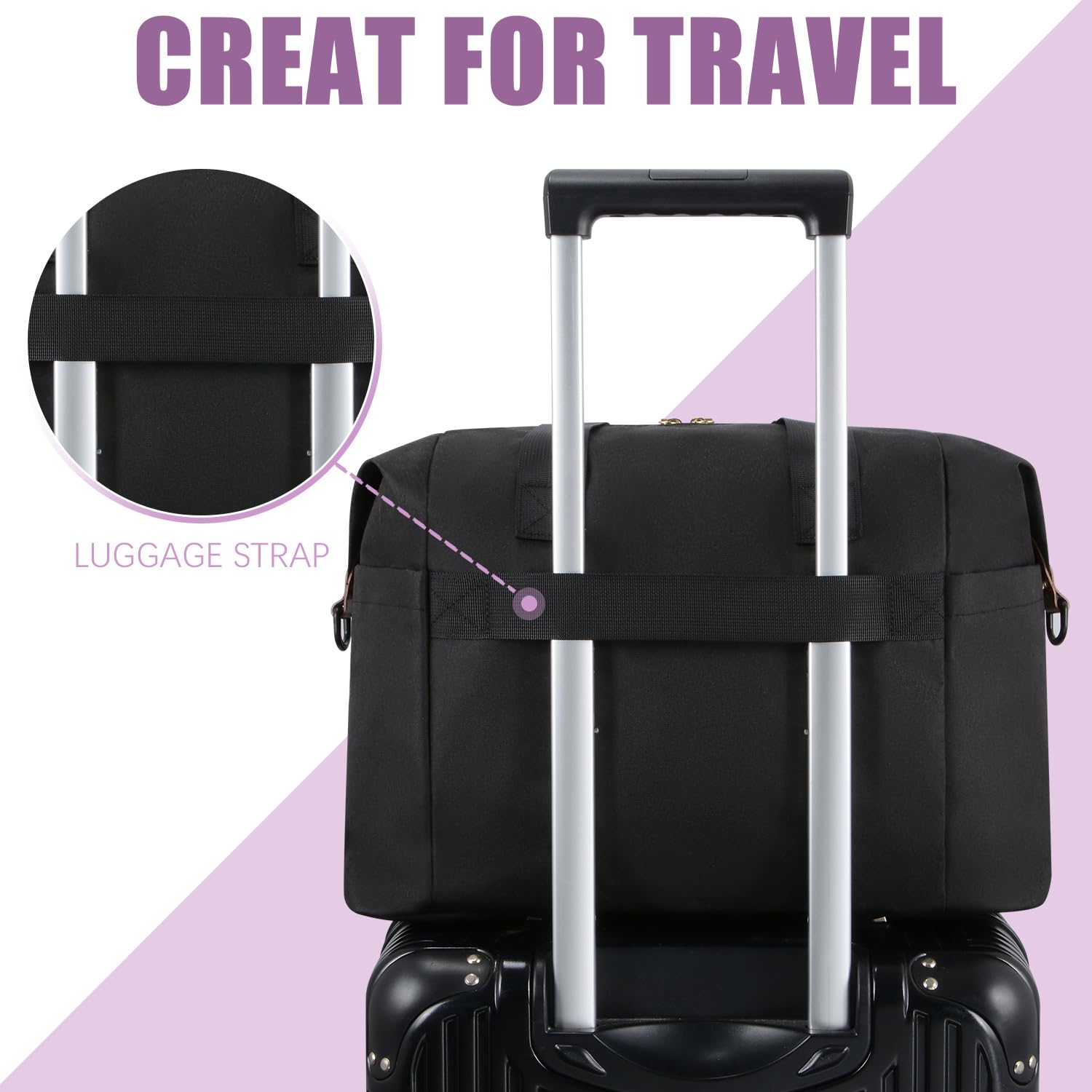 Tuwubi Diaper Bag Tote,Baby Diaper Bag with Pacifier Case Large Travel Diaper Tote Caddy for Mom and Dad Multifunction Large Baby Bag - Black