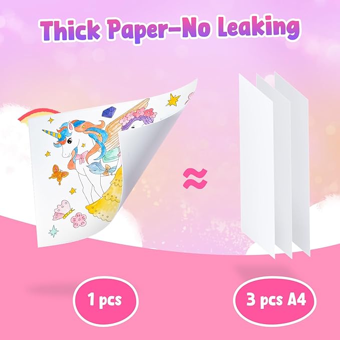 JoyCat Paint with Water Coloring Books, Art & Craft Activity, Princess No Mess Art for Kids Ages 4-8, Craft Kits & Supplies, DIY Creative Activity, Presents for Girls & Boys-BubblyBeeBaby