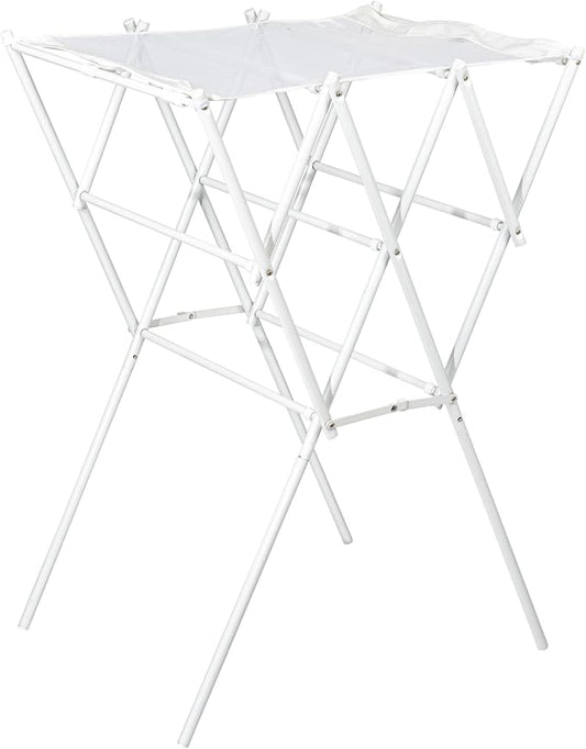 Household Essentials Clothes Drying Rack, Foldable, Expandable and Collapsible Laundry Drying Rack, White-BubblyBeeBaby