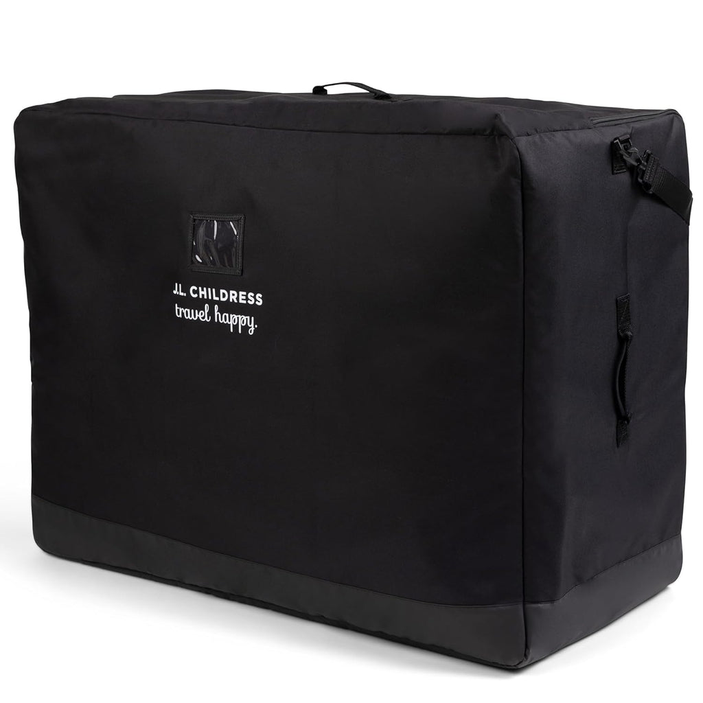 J.L. Childress Universal Stroller Travel Bag for Airplane - Fits Most Baby Strollers, Flying Essentials, Airport Accessories for Gate or Luggage Check, ID Card, AirTag Compatible - Large, Padded