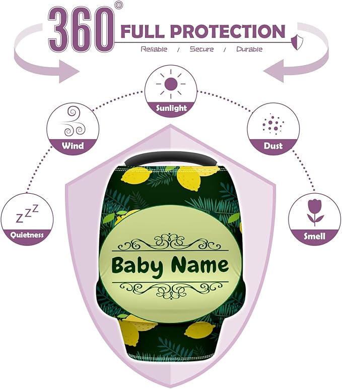 Baby Car Seat Stroller Cover Nursing Cover New Mom Breastfeeding Scarf Soft Stretchy Infant Carrier Cover Car Canopy Coverage-BubblyBeeBaby