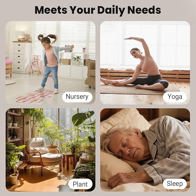 Humidifiers for Bedroom - GloryAir 2.38Gal/9L Top Fill Cool Mist Humidifier for Large Room 500ft² 120H Last with Auto Mode 7-Color Light Humidistat Aroma Box Quiet Humidifiers for Plants Baby & Adults-BubblyBeeBaby