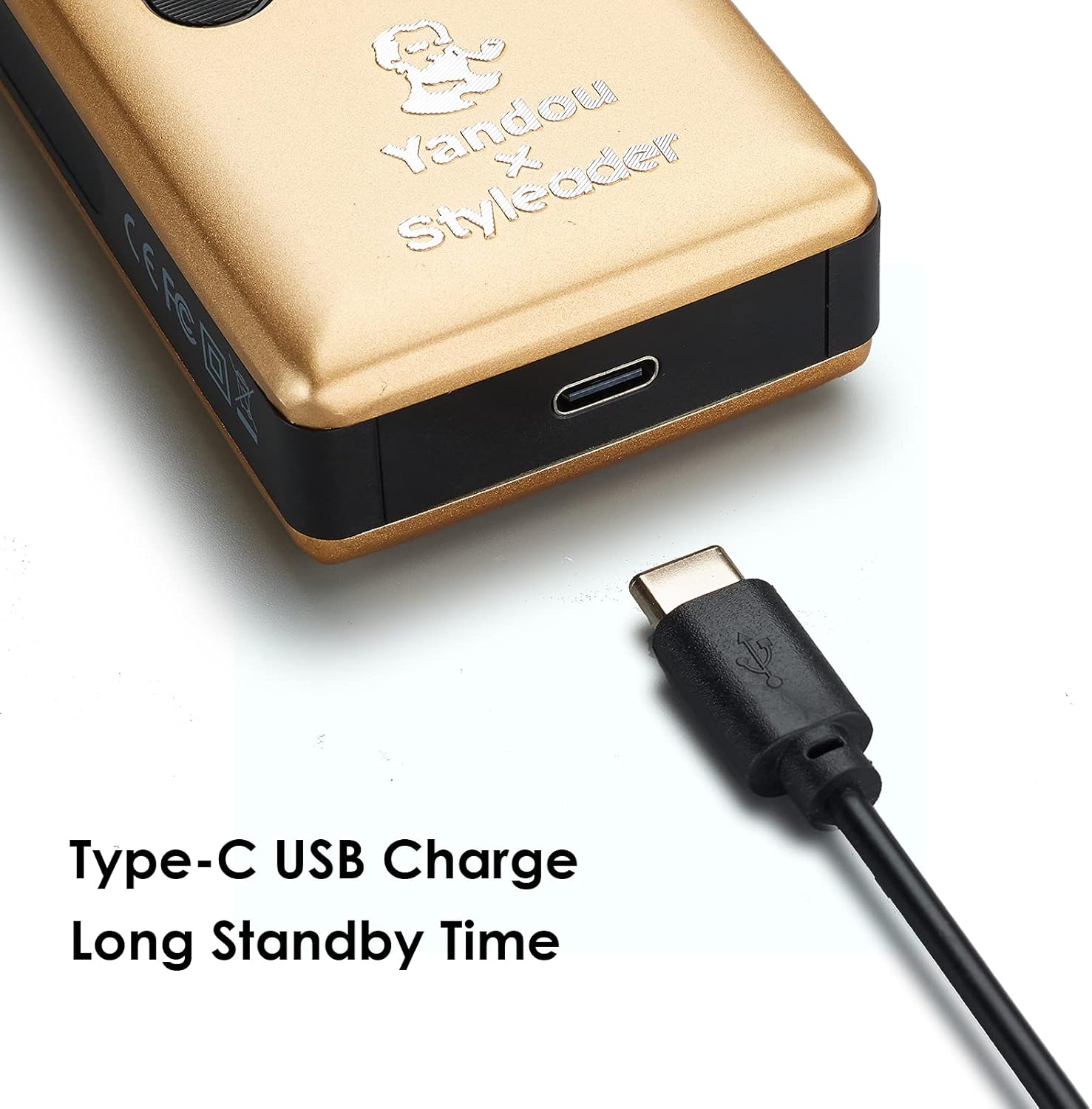 Retro Electric Razors for Men with Beard Trimmer, Rechargeable Mens Titanium- Plated Foil Shavers, Strong Power (Gold)