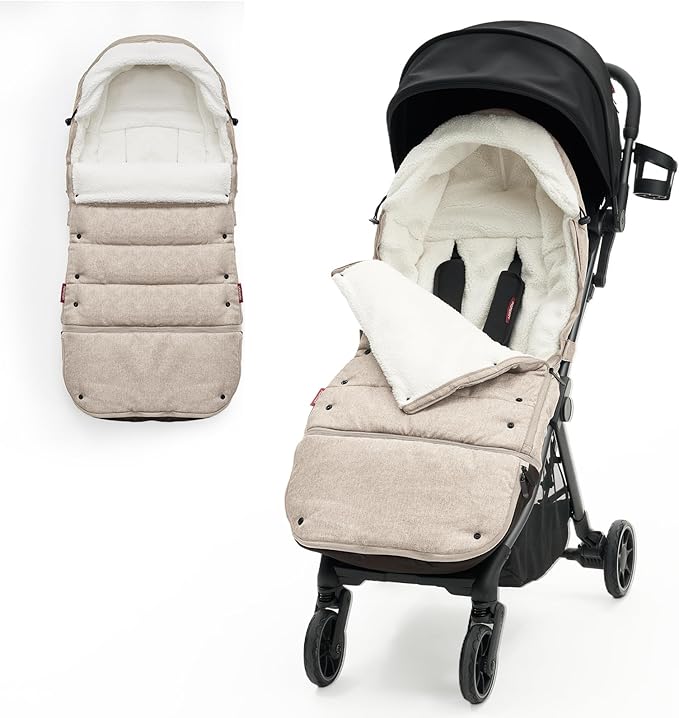 Momcozy Stroller Footmuff | Universal, Weather-Proof, Warm Stroller Bunting Bag | Extendable Winter Cover | Adjustable Buckle-BubblyBeeBaby