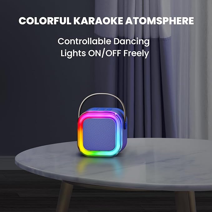 IROO Mini Karaoke Machine for Kids, 2025 TOP Toys Birthday Gifts Ideas for Girls Ages 4, 5, 6, 7, 8, 9, 10, 12+ Years Old, Portable Bluetooth Speaker with 2 Wireless Mics for Party Toddlers-BubblyBeeBaby