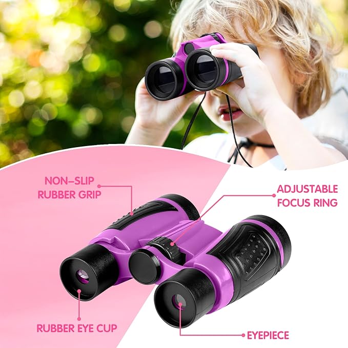 INNOCHEER Explorer Kit & Bug Catcher Kit for Kids Outdoor Exploration for Boys Girls 3-12 Years Old (Purple)-BubblyBeeBaby