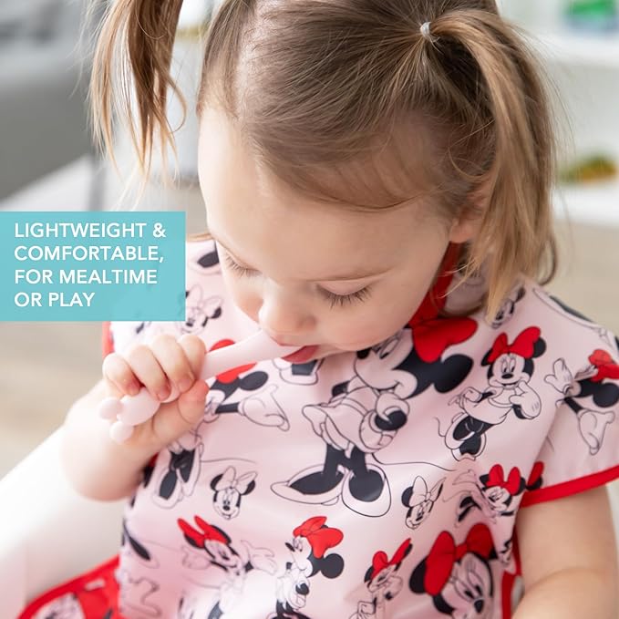 Bumkins Bibs - Toddler Bibs, Waterproof, Large for 1-3 Years, Short Sleeve-BubblyBeeBaby