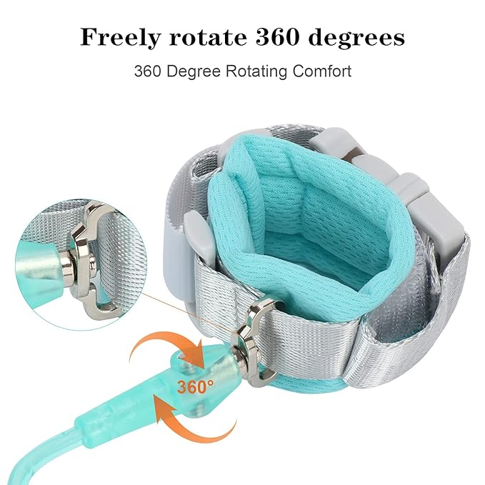 2 in 1 Baby Leash Anti Lost Wrist Link for Toddlers Toddler Harness,Baby Leash,Leash for Toddlers,Wrist Leashes（Green 2.5M)-BubblyBeeBaby