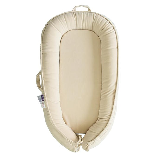 Infant Lounger, Baby Nest Cover for Baby Girls & Boys, Newborn Essentials for Baby 0-18+ Months, 100% Cotton Breathable(CreamyWhite, Corduroy)-BubblyBeeBaby