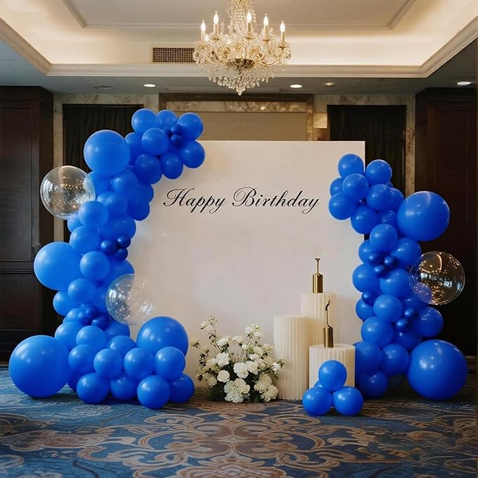 140pcs Dark Blue Round Balloons Different Sizes 18 12 10 5 Inch Latex Balloons for Arch Decoration Party Balloon Kit for Graduation Birthday Party Wedding Balloon Baby Shower Decoration-BubblyBeeBaby