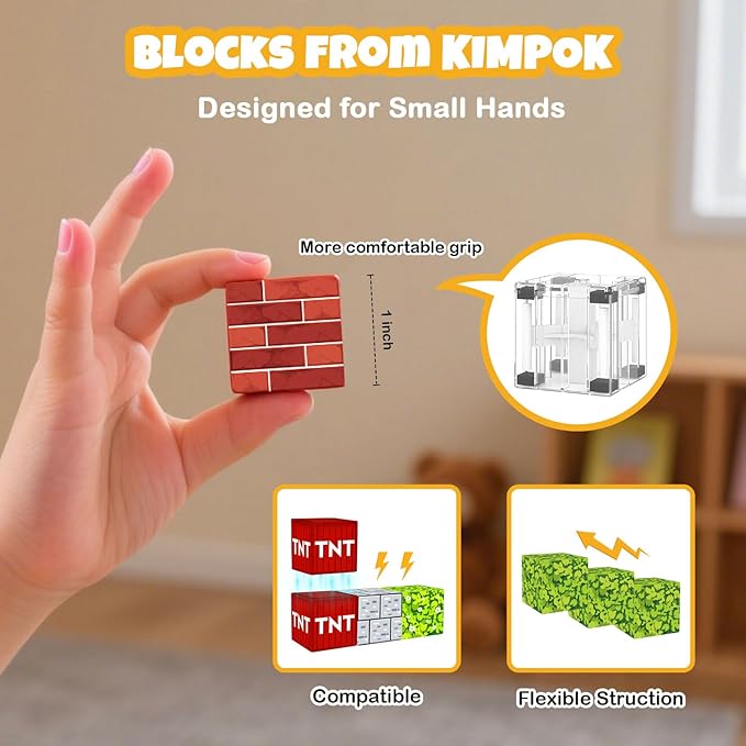 150PCS Magnetic Building Blocks, 1 Inch Magnetic Cubes for Kids Ages 3-8, STEM Montessori Toys, Creative Construction & Stacking Toys, Educational Magnetic Blocks for Boys & Girls-BubblyBeeBaby