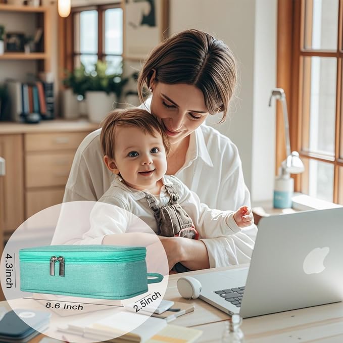 Insulated Breastmilk Cooler Bag with 2 Ice Packs - Breastmilk Cooler Organizer Bag for Daycare, Breastfeeding Mom Travel Outdoor-BubblyBeeBaby