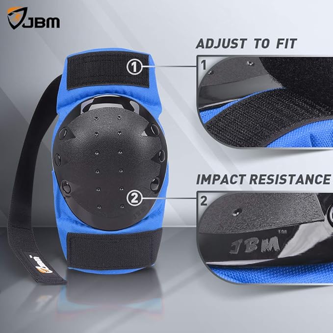 JBM Adult & Kids Knee Pads Elbow Pads and Wrist Guards for Inline Skating, Roller Skating, Skateboarding, Scootering-BubblyBeeBaby
