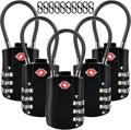 5pcs TSA Approved Luggage Locks with 10pcs Zipper Locks, Zinc Alloy Combination Locker Suitcase Lock, TSA Locks for Luggage, Combination Lock for Locker Backpack (TSA007)