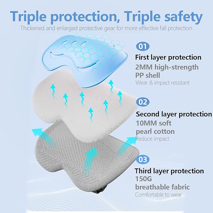 Kids Bike Helmet with Knee Elbow Wrist Pads Guards,Pink,for Ages 2-3-5-8-14,Sports Bicycle,Skate Scooter,Rollerblading with Unicorn Sticker-BubblyBeeBaby