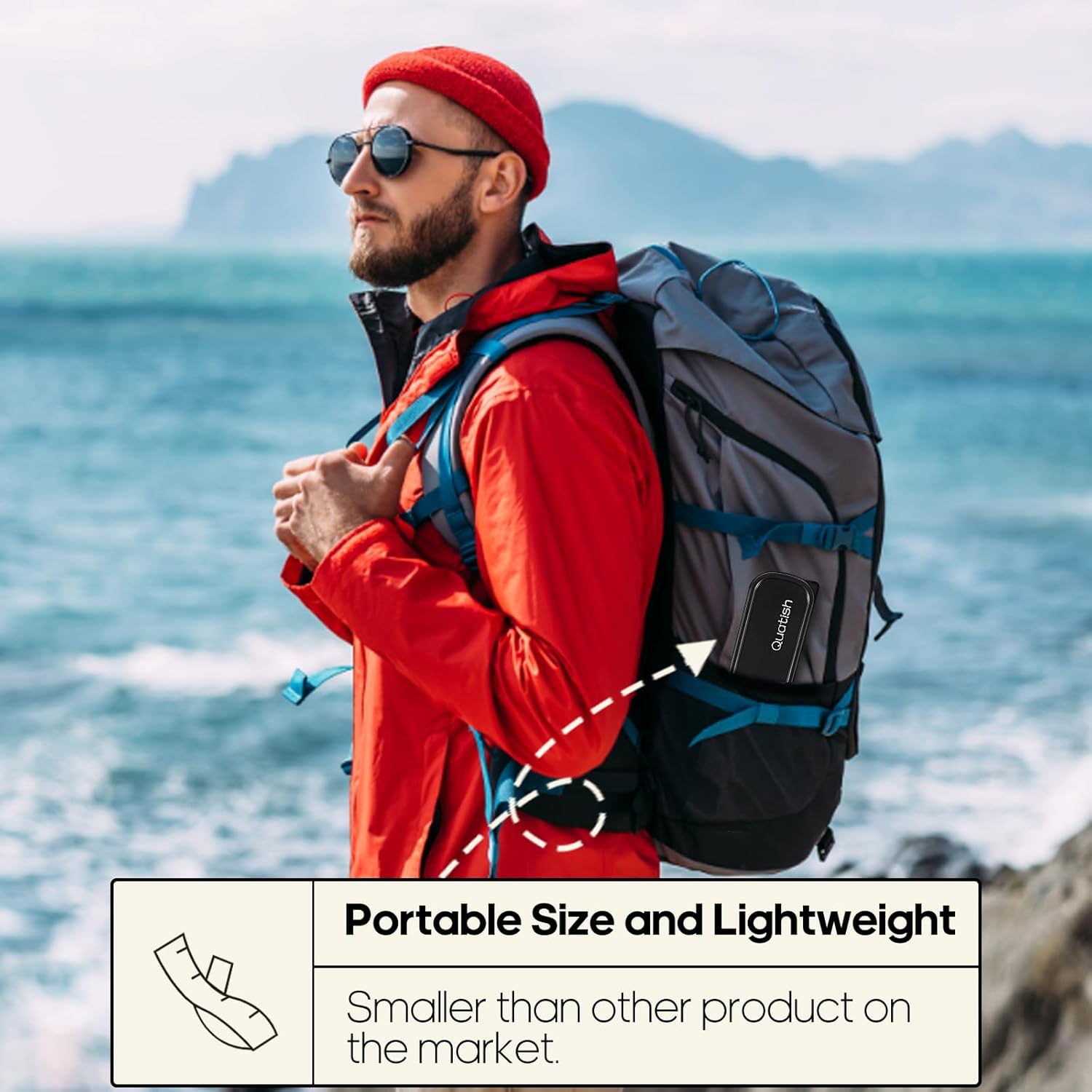 Travel Utensils with Case, Quatish Portable Silverware Set for Work, Stainless Steel Reusable Travel Cutlery Set, Fork and Spoon Set for Picnic, Camping, Gadgets, Lunch Box for Men, Purple