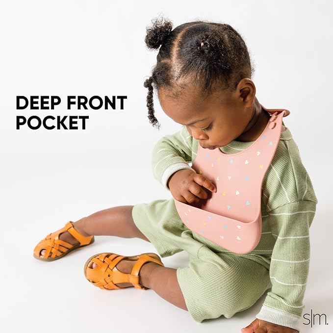 Simple Modern Silicon Bib Toddler food bib-BubblyBeeBaby