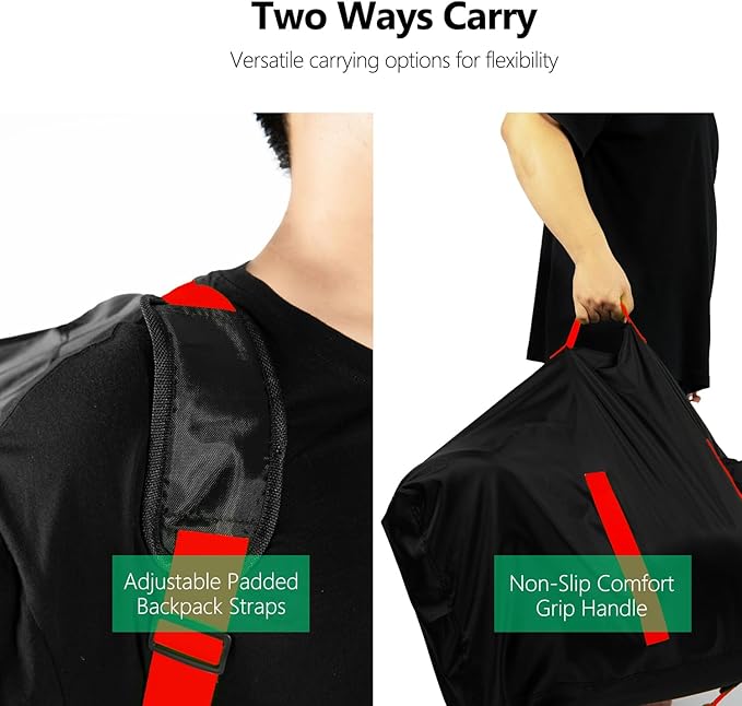 elaia Car Seat Travel Bag for Airplane, Waterproof Wearable with Straps, Large Capacity Padded Car Seat Check Bag, Perfect for Air Travel, Family Vacations, and Parents with Infants-BubblyBeeBaby