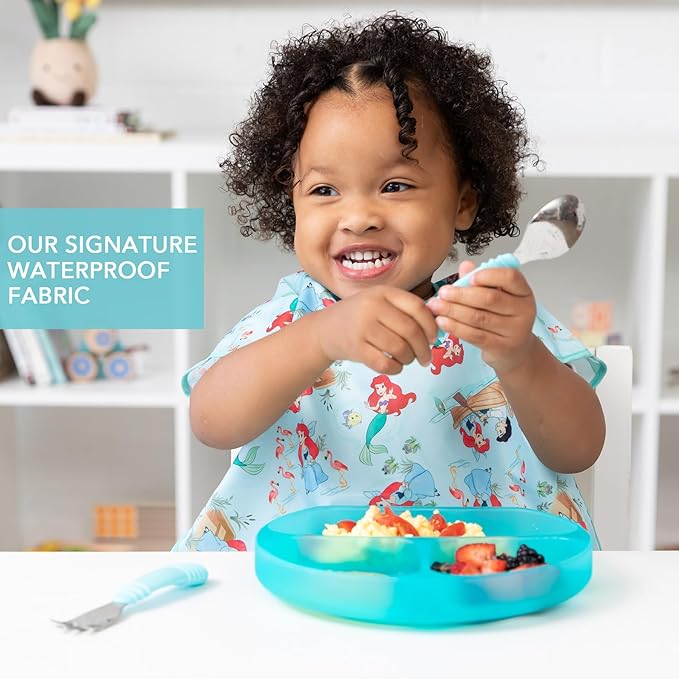 Bumkins Bibs - Toddler Bibs, Waterproof, Large for 1-3 Years, Short Sleeve-BubblyBeeBaby