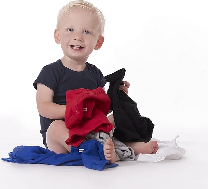 Gerber baby-boys 5 Pack Onesies Multi-packs Bundle Interlock 180 Gsm-BubblyBeeBaby